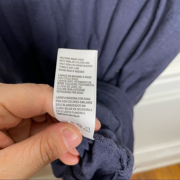 Standard James Perse Navy Blue Rolled Sleeve T-shirt Dress Womens 3 US M - Picture 5 of 8